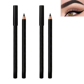 Ikokei Systemous 24 hr Waterproof Eyeliner Double Sharpenable Eye Pencil, No Smudging, Fading, Smooth and Easy to Color (Black*2)