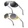 RONSOU Steampunk Style Round Vintage Sunglasses Retro Eyewear UV400 Protection
