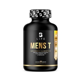 Mens T Vitaminas Para Hombre de 90 Cápsulas. Ingredientes naturales: Fenogreco, Ácido Aspártico, Arginina, Zinc y D3. Precursor Natural B Life.