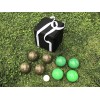 BuyBocceBalls Unique Bocce Sets - 107mm with Brown and Green