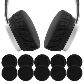 5 Pairs of Headphones Ear Pads, Washable Headphone Covers, Stretchy Headphone Cover Against Dirt, Headphone Pads Replacement Mesh for Gym Gaming Headphones