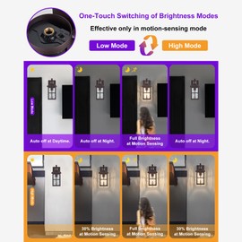 2 Pack Motion Sensor Porch Light Dusk to Dawn Outdoor Wall Light Bronze Exterior Lighting Fixtures Modern Outside Wall Mount Coach Lamp for House Garage Patio Front Door