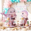 GRULLIN Pink Under the Sea Cupcake Stands, Ocean Baby Shower