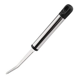 Grapefruit Fruit Knife, Serrated Stainless Grapefruit Knife Curved Serrated Utility with Long Handle Kitchen Peeler