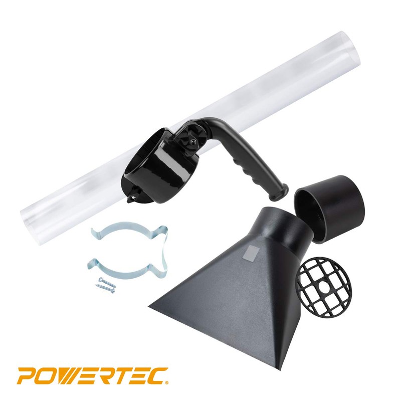 POWERTEC 70282 4-Inch Dust Collection Hose Floor Sweep Accessories Kit