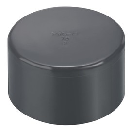 PATIKIL 75mm UPVC Pipe End Cap Fitting, Furniture Grade Plug Coupling Socket for DIY, Garden, Grey