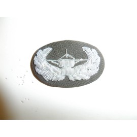 b3351 US WW 2 Army Glider Wings Parachute PIR Bullion Officer OD backing A6A18