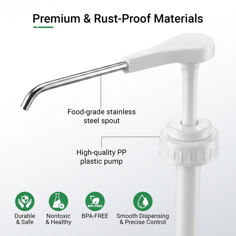 Pump Dispenser Compatible with Lotus Energy, Stainless Steel Extended 2pcs