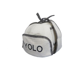 Sauna Hat with "Yolo" Embroidery, Felt (Felt Cap, Sauna Hat) 100% Felt Professional