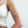 ZMANYIJEW 2Pcs Upper Arm Bracelet Cuff Bangle Minimalist Gold Metal