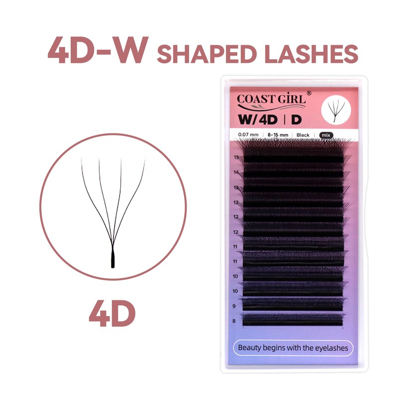 COAST GIRL 4D W Lashes Eyelash Extensions Premade Volume Fans