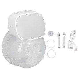 Breast Pump Electric Wearable Hand Free Low Noise Portable Breast Feeding Machine Gray