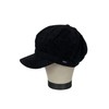 CRAGGI Baker Boy Hat Newsboy Cap Cord Black Ladies Hat