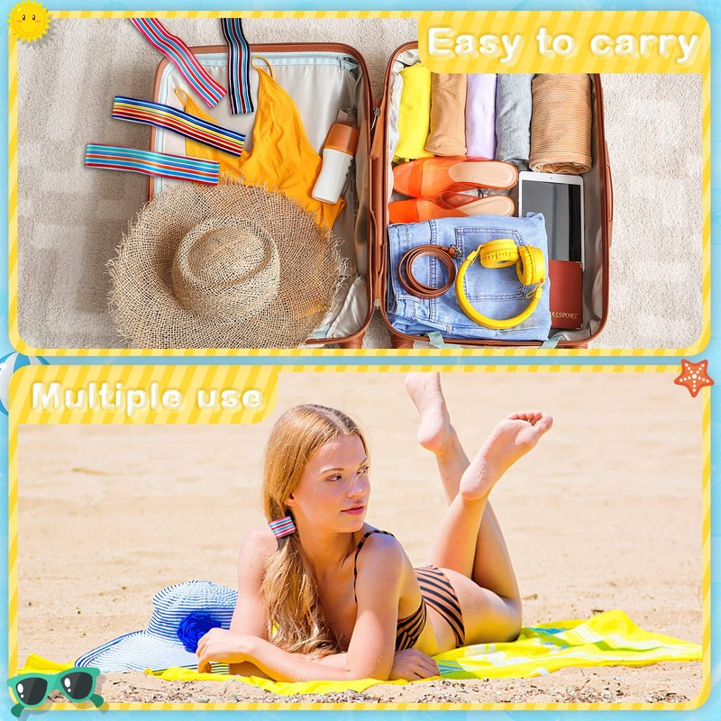 Boao 8 Pack Towel Bands for Beach Chairs Cruise Towel