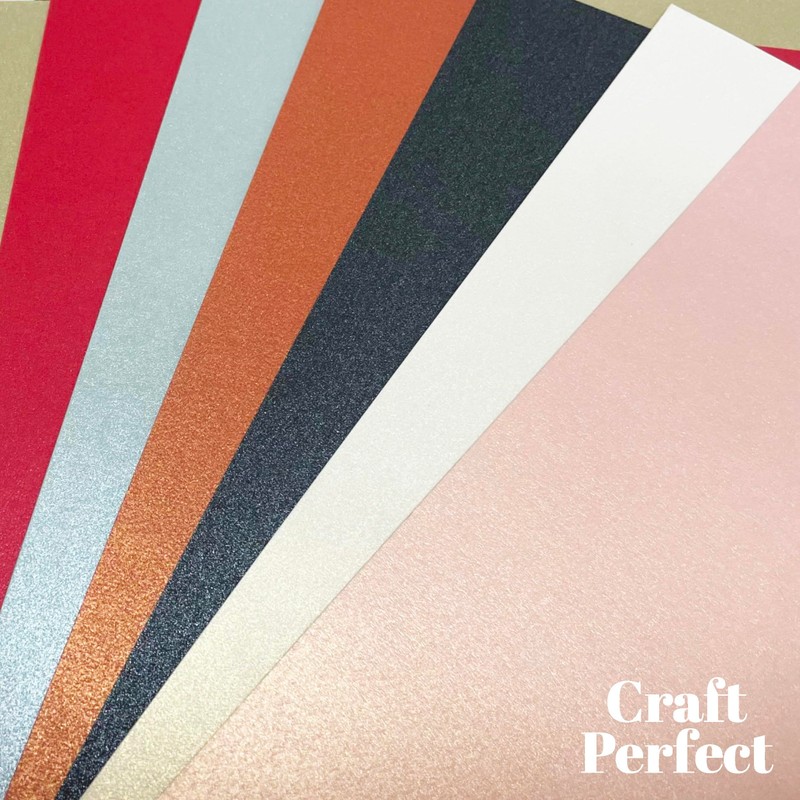 Craft Perfect Pearlescent Card A4-Luna Silver, Cardstock, 30 x 22