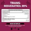 Trans-Resveratrol 99% | Alta Concentración de Resveratrol Blanco | Cápsulas