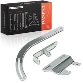 A-Premium Alternator Bracket Kit Compatible with Small Block Chevy 265 283 305 327 350 383 400 Engine with Short Water Pump Drivers Side Steel Silver