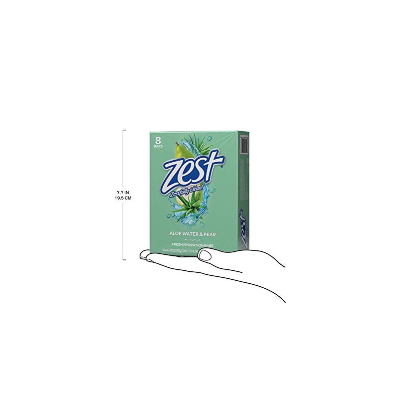 Zest Fresh AloeSoap Family Size 8 Pack - Net weight