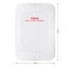 WINGLAM,Twin Mattress Pads Fitted,White Mattress Cover Padded,Quilted Mattress Pad,Bed Mattress