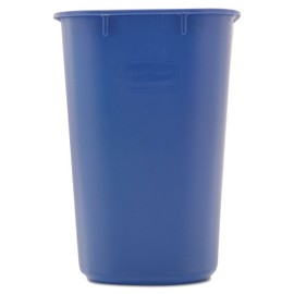 Rubbermaid 295573BE Small Deskside Recycling Container, Rectangular, Plastic, 13.625qt, Blue