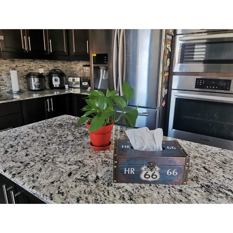 Carina's Collection Historic Route 66 Vintage Tissue Box/Holder Office Tissue
