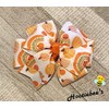 Pumpkin Rainbows Pinwheel Hair Bow