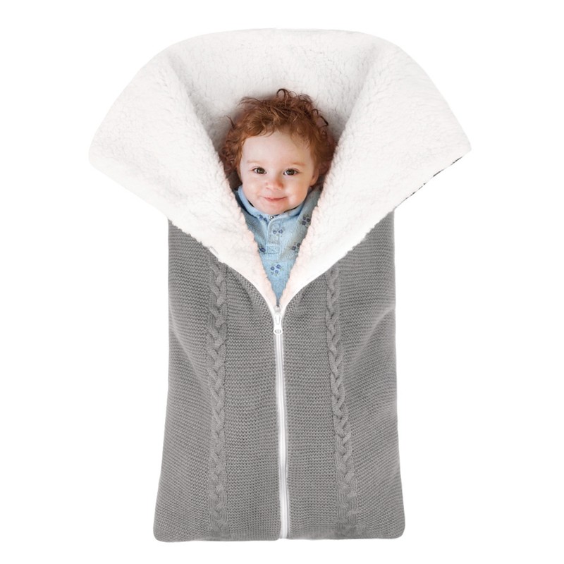 Autumn Winter Baby Warm Blanket Newborn Wrapped Sleeping Bag Stroller