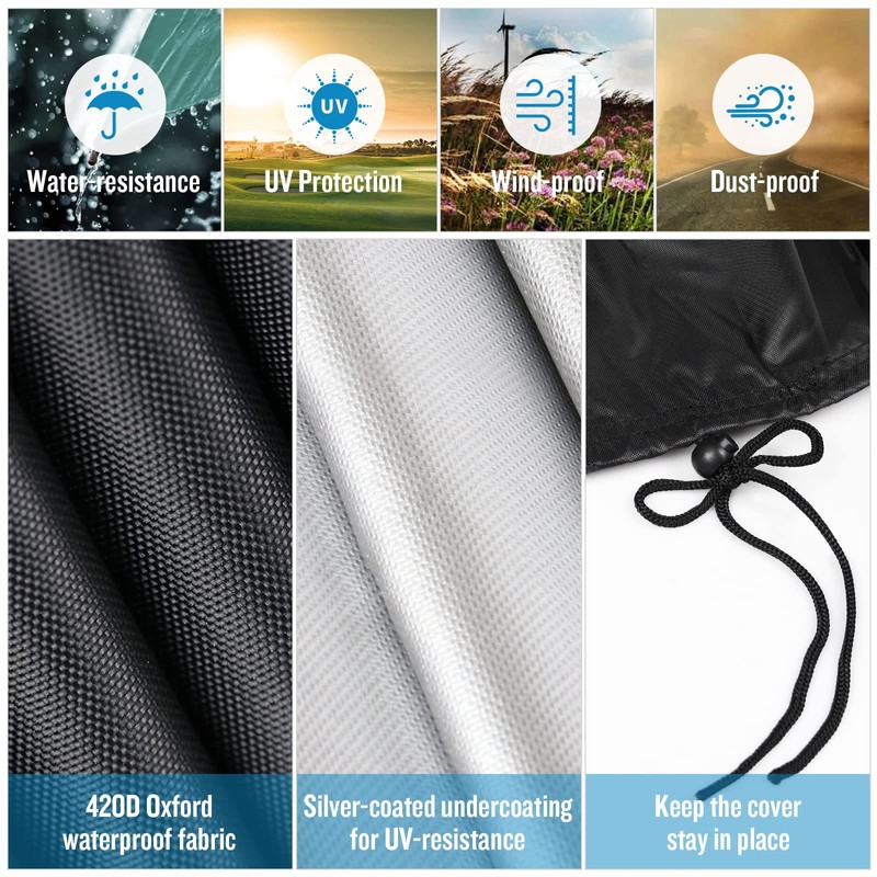Fenghome Pool Table Cover, 7/8 ft Waterproof Billiard Table Cover