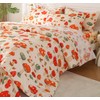 SDY 7PCS Mushroom Comforter Set Twin Size Cute Printed Bedding