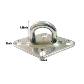 Wvkzuc 2 Set Ceiling Hooks Kit 304 Heavy Duty Hanger Hook Hammock Wall Mount for Garage Ceiling Gym Balcony Hammock Kitchen (Rhombic Shape)