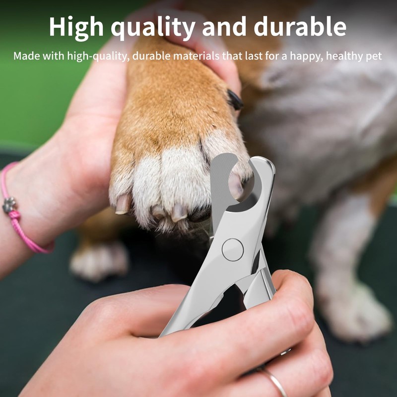 Professional Stainless Steel Dog Nail Clippers & Trimmers with Safety