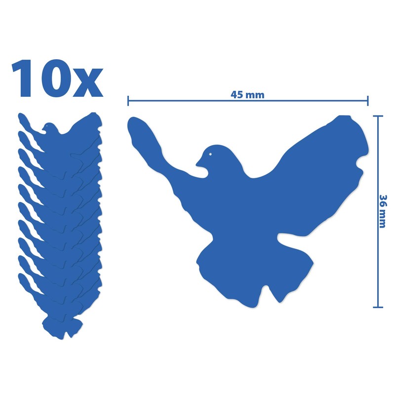 Peace Movement 10 × Stickers 45 × 36 mm, Blue