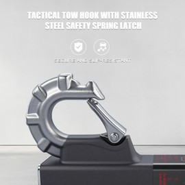 TOPTOW Trailer Hitch Tri-Ball Hitch with Hook, Triple Tow Balls, 2-inch Shank, Multi-fit for 2 inch Trailer Hitch Receiver, 5/8" Hitch Lock Included