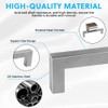 Flintronic 12PCS Brushed Stainless Steel Wardrobe Handles, 160 mm Square