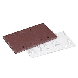 sourcing map 120 Grit 1/3 Sanding Sheet Sander Sandpaper Hook and Loop Pads 8 Hole 10pcs