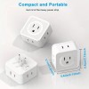 JcBlaon 2x Multi-Outlet Power Adapter - 5-Way Wall Outlet Expander