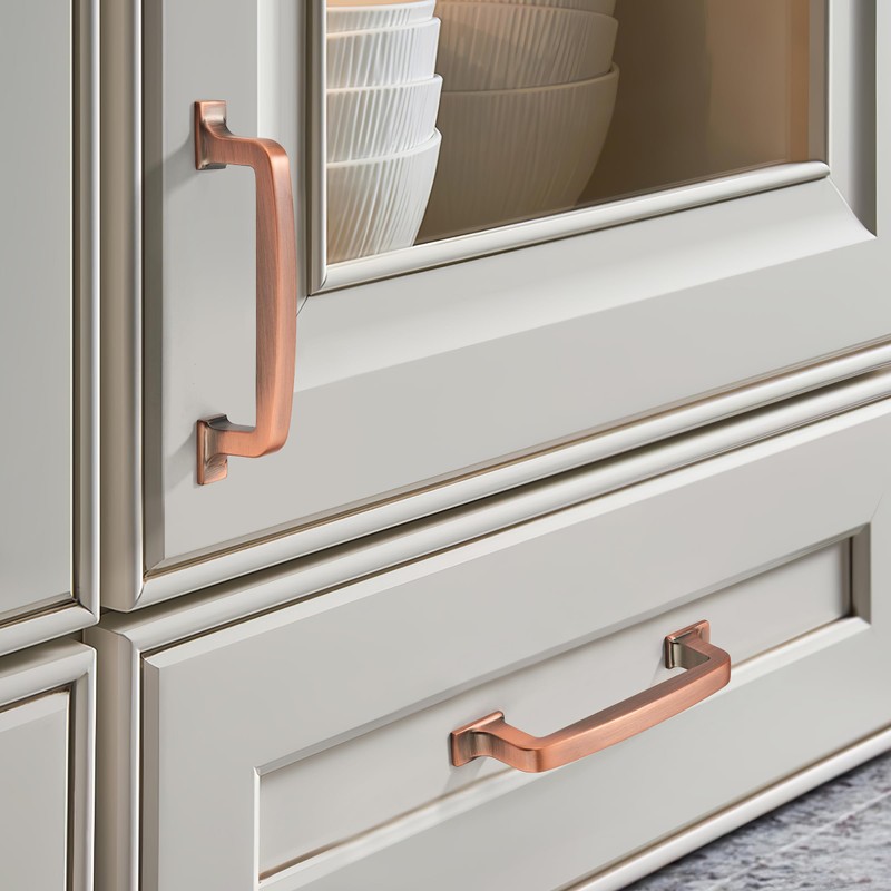 khtumeware 6 Pack 5 Inch Kitchen Cabinet Handles Brushed Antique