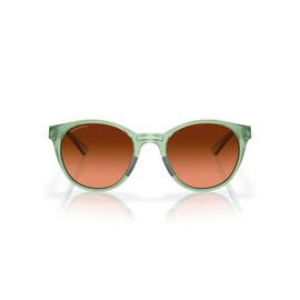 Oakley Women's OO9474 Spindrift Round Sunglasses, Transparent Jade/Prizm Brown Gradient, 52 mm