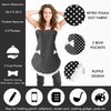 Aprons for Women with Pockets, Cute Adjustable Black Red Chef