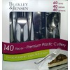 Berkley & Jensen 140 Piece Premium Plastic Cutlery Set