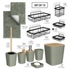 Clara Clark Bathroom Set - Sage Green Bathroom Accessories Set,