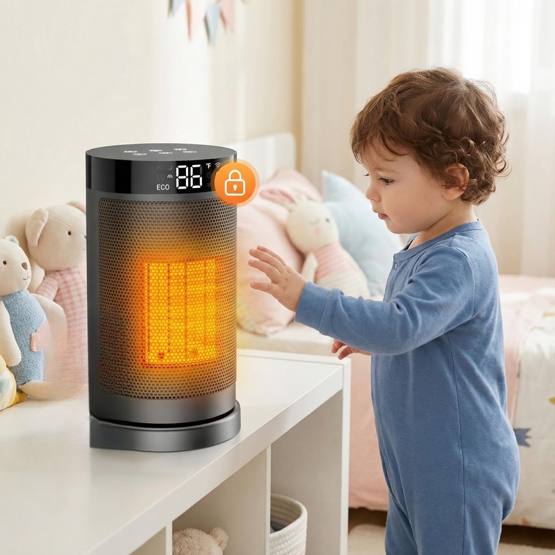 Space Heater, Electric Heaters for Indoor Use, Digital Display, 24H