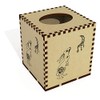 Square 'Hare & Moon' Wooden Tissue Box Cover (TB00048797)