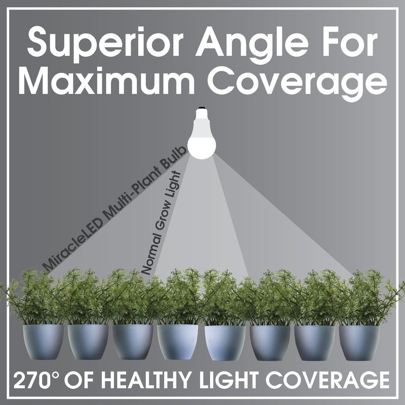 MiracleLED 604758 11W A19 Grow Room Specialty Light with Green