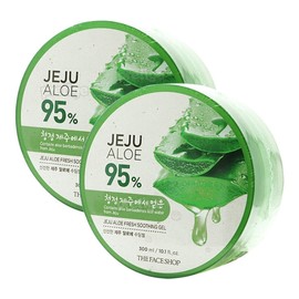 The Face Shop Fresh Jeju Aloe Soothing Gel 300mlx2 / 더페이스샵 신선한 제주 알로에 수딩젤 300mlx2개