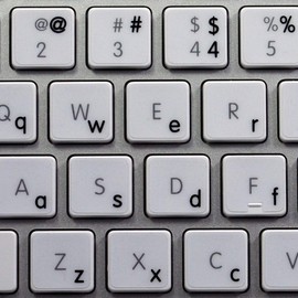 Apple English (Lower CASE) Sticker for Keyboard with Black Lettering Transparent for Desktop, Laptop and Notebook