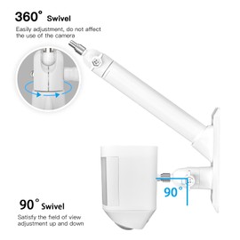 HOLACA 2-in-1 Wall Mount Bracket for Stick Up Cam/Pro Solar Panel, Spotlight Cam Battery and Stick Up Cam Battery Outdoor Mount Accessories for RingSolar Panel