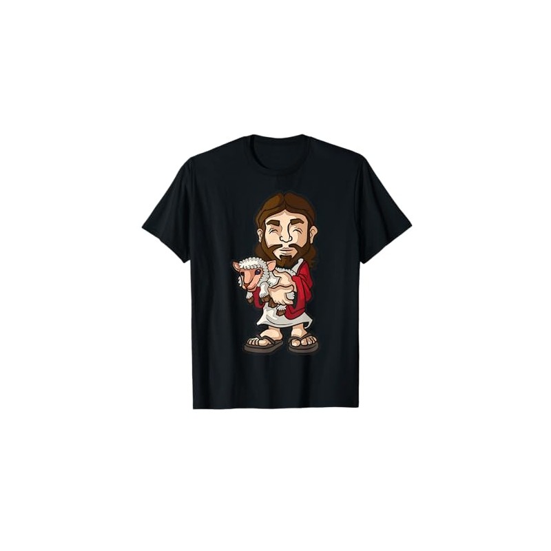 Cartoon Character With Sheep Fun Figure For Kids T-Shirt