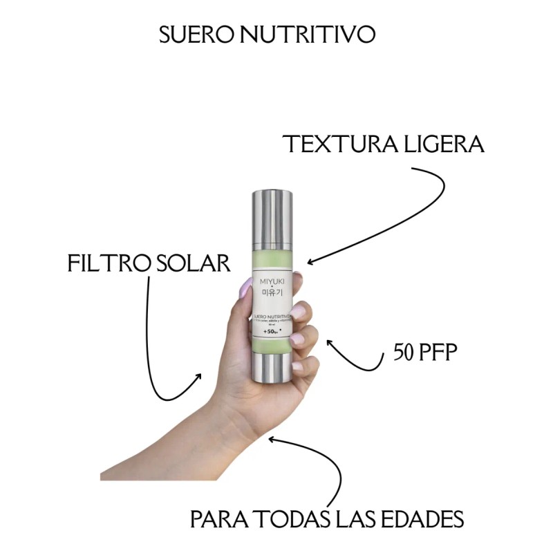 Miyuki Suero Nutritivo De Aloe Vera Y Protección Solar 50