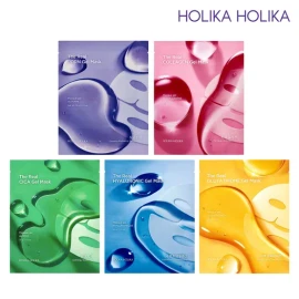 Holika Holika [4 Sheets] The Real Gel Mask 5 Types Hyaluronic (2 Sheets) / [4매] 더 리얼 겔 마스크 5종 히알루로닉 (2매)